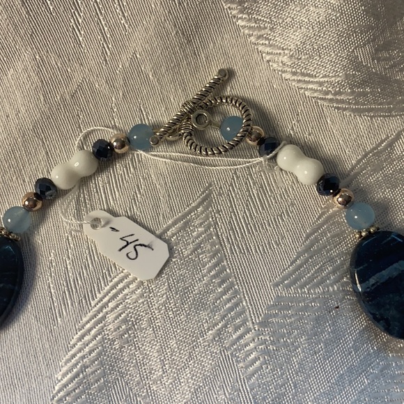 Blue and White “Yes You Can” Necklace - Picture 4 of 8